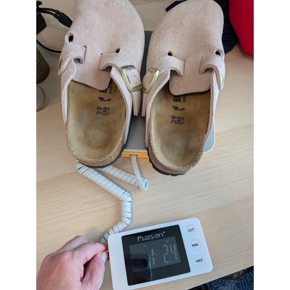 Birkenstock Boston Clogs Women 39 8.5 Rose Pink Suede Leather Slip On Buckle - Picture 8 of 8